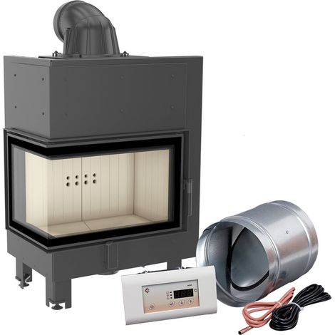 Intelligenter Kamineinsatz aus Stahl KRATKI MBM links 10 kW Ø 200 MSK (1/5)
