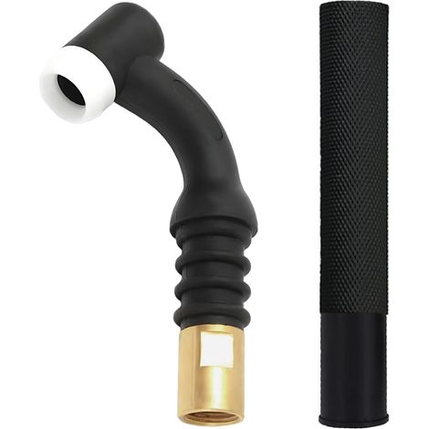 WP-26F SR-26F pour TIG torche de soudage Corps de la tête Pièce de rechange 200 A Refroidissement par air Flexible Col de torche Antidérapant Caoutchouc Poigné Cuivre Connecteur Accessoire (1/5)