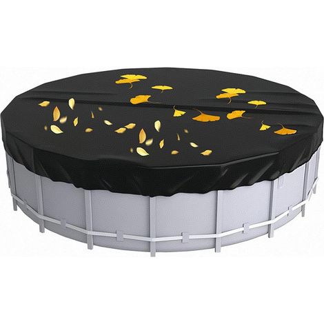 Round Pool Cover Dustproof Sunproof Protection Trampoline Style Guard Lightweight Pool Covers for Outdoor Balcony Beach Deck Garden (1/5)