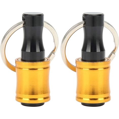 Porte-clés porte-clés avec rallonge pour clé hexagonale 1/4 pouce, adaptateur de vis de rechange pour perceuse, 2 jaunes (1/5)