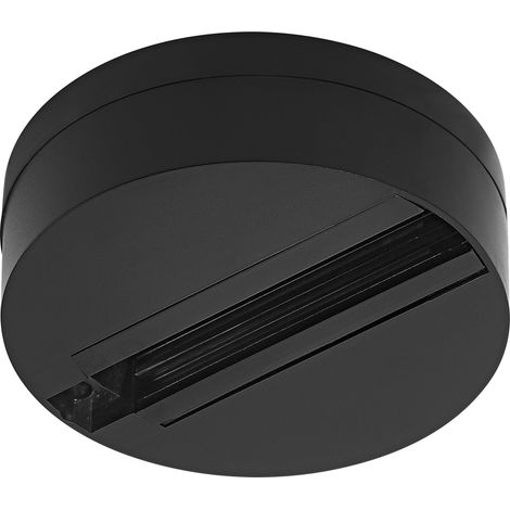OSRAM TRACKLIGHT station de base pour tête de luminaire, ronde, noire station de base pour une seule tête de luminaire (au lieu du rail d'alimentation), design moderne de type loft