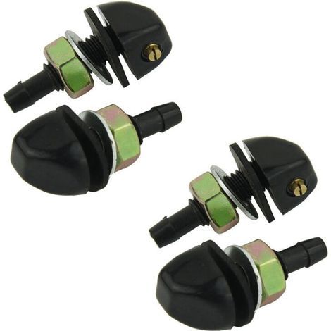 Convient pour 4 buses de lave-glace automobile en plastique noir (une paire) (1/4)