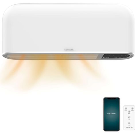 Cecotec Calefactor cerámico de baño ReadyWarm 2000 Max Box Ceramic Connected con 2000 W, control por wifi y protección IP22
