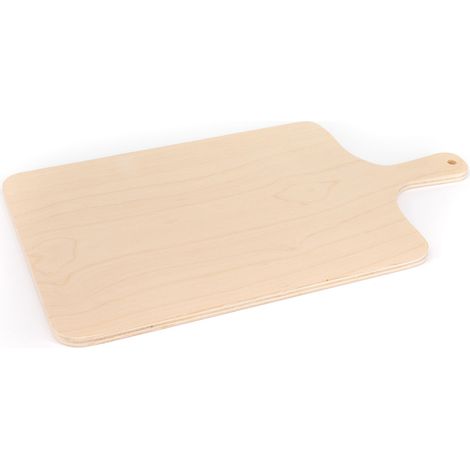 Lupia - Tagliere da Cucina in Legno di Betulla, Manico Ergonomico, Bordo Arrotondato per Facile Trasporto, Adatto per Pane, Pizza, Dolci e Aperitivi, Made in Italy, 23,5x40 cm (1/4)