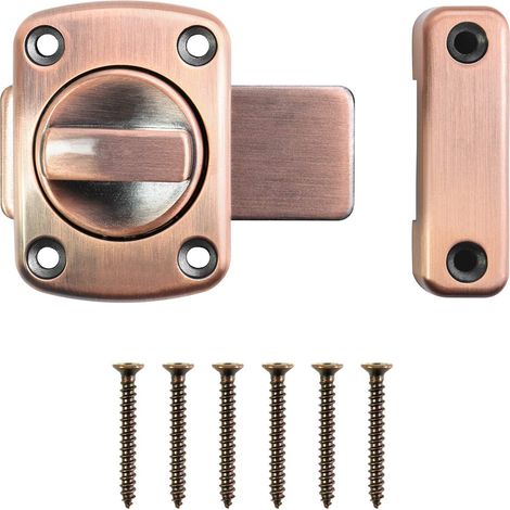 [NUNCA USADO] Pestillo giratorio para puerta INHHUB, cerradura para puerta interior, para baño, dormitorio, inodoro, bronce rojo - INHHUB