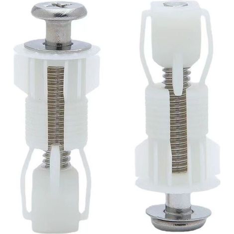 Abattant WC Fixations Charnières Accessoire de fixation pour abattant Convient à Toutes Les Toilettes(18mm,Blanc) (1/5)