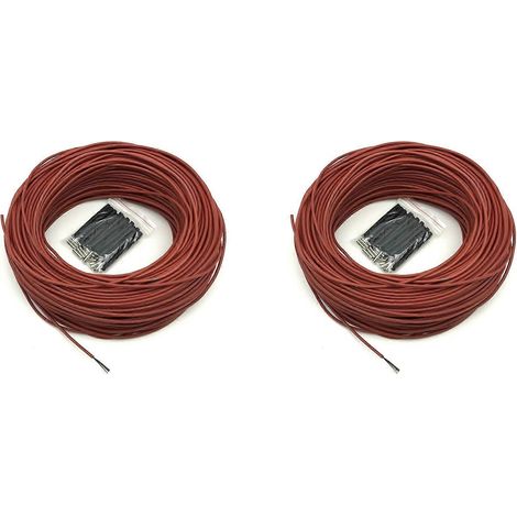 2 câbles chauffants en fibre de carbone 12K HEAT 50M 12K 33Ω/m, fil chauffant en silicone haute température, 3 mm de diamètre, pour chauffage au sol. (1/5)