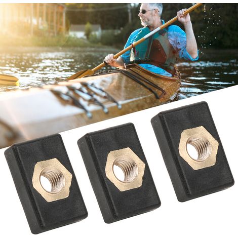 Kit de 6 écrous carrés pour rails de kayak, canoë et bateau, accessoires nautiques (1/4)