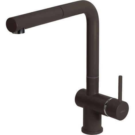 Elleci Stream Plus K86. Tipo di beccuccio: Estraibile, Colore del prodotto: Nero, Controllo del flusso d'acqua: Leva sanitaria. Altezza sopra la superficie di fissaggio (max): 31 cm, Dis... - MKKSTP86 (1/2)