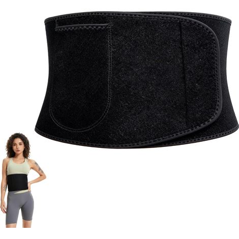 Ceinture d'entraînement réglable pour homme et femme - Ceinture de sudation pour perte de poids avec effet sauna, ceinture d'exercice pour brûler les graisses, soutien lombaire du dos (1/5)