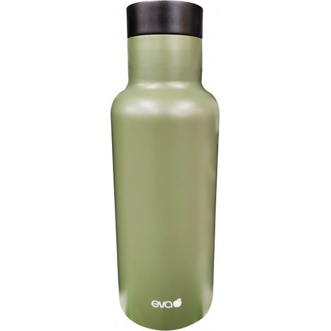 Borraccia in acciaio colorata 450 ml tappo automatico verde (1/2)