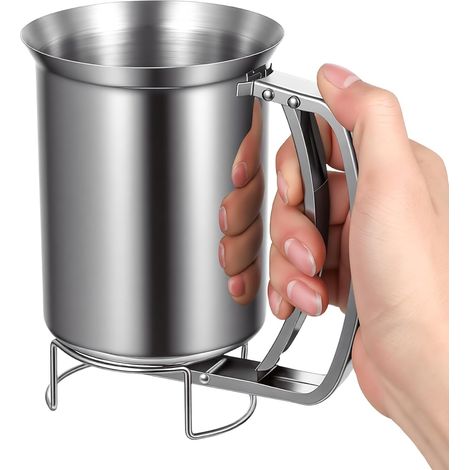Distributeur de Pâte en Acier Inoxydable, 900 ml, Distributeur pour crêpes, muffins, cookies, cupcakes et autres pâtisseries - Ustensile de cuisine (1/5)