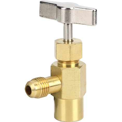 Ouvre-bouteille pour réfrigérant R134A avec filetage femelle ACME 1/2" (réfrigérant pour climatiseur) (1/5)