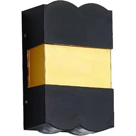 Projecteur LED extérieur étanche doré, applique murale idéale pour la décoration de couloirs, design écoénergétique, compatible avec les supports muraux et les clôtures (1/5)
