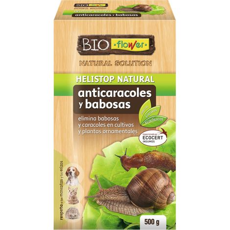 FLOWER Molusquicida HELISTOP NATURAL, Envase 500 gr