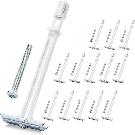 Kit de 14 chevilles robustes pour cloisons sèches, idéal pour le montage de téléviseurs chevilles 3/16"-24 avec boulons inclus. (1/5)