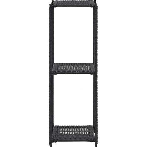 Maison Exclusive - Regal Schwarz 30x30x90 cm Poly Rattan (1/5)