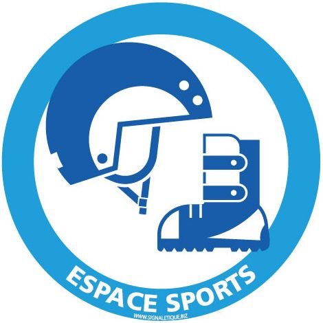 PANNEAU INFORMATION ESPACE SPORTS SPECIAL HIVER (H0416) - Adhésif - Diamètre 250 mm