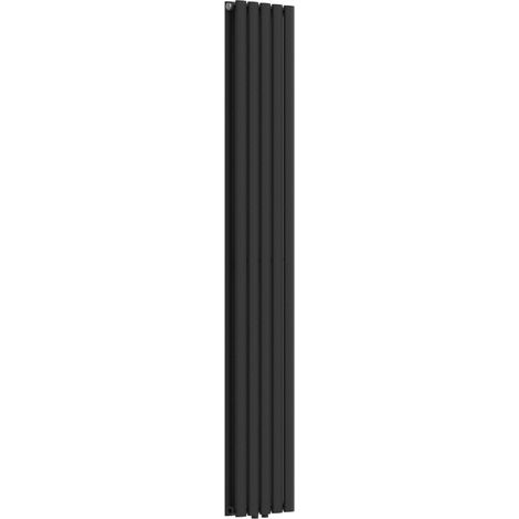 Radiateur à panneaux design double 1122 watts acier 180 x 30 x 8 cm noir