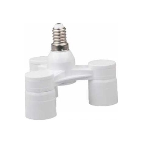 Adattatore da presa E27 a 3xE14 (1/2)