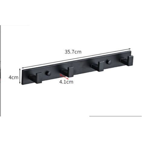 Patères, barre avec 4/5/6 patères en acier inoxydable, patères, portemanteau mural, patères multi-usages pour salles de bains, cuisines, couloirs et chambres à l'intérieur/extérieur, no