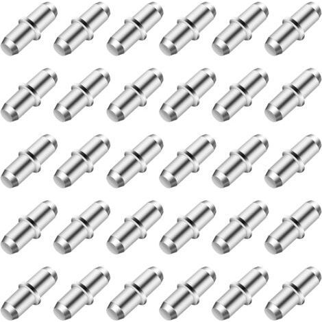 Lot de 80 supports d'étagère 5 mm, taquets de fixation pour étagères, armoires, meubles de cuisine, penderies et panneaux en bois ou verre (1/4)