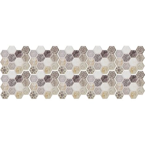 10-teiliges Set selbstklebender PVC-Wanddekorfliesen, Hintergrundaufkleber für Zuhause (1/5)