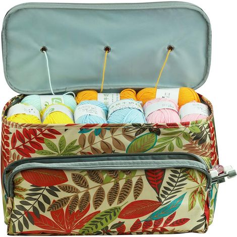 Sac de rangement tissé en pelote de laine (1/3)