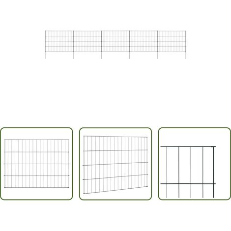 vidaXL Clôture jardin - Ensemble de clôture de jardin 115x79 cm vert (1/5)