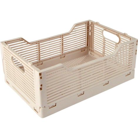 Paris Prix – Cagette pliable et empilable 30cm en polypropylène – Dimensions L. 30 x l. 20 x H. 11,5 cm – Avec poignées pour rangement pratique