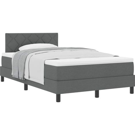 Maison Exclusive - Boxspringbett mit Kopfteil Dunkelgrau 120 x 19