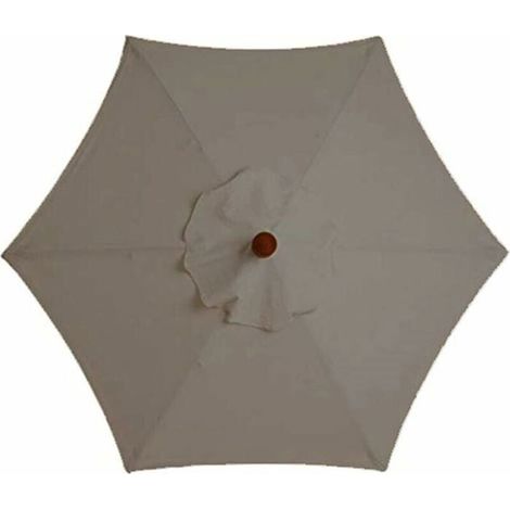 Housse De Rechange pour Parasol - 6 Baleines - 3 M - Imperméable - Anti-Ultraviolet - Tissu De Rechange (3M / 9.8Ft,Khaki) (1/5)