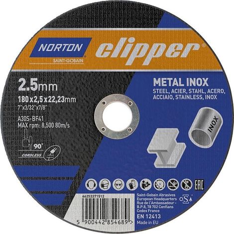 Taglio Disco Di Metallo-Inox A30S-180X2.5X22.23Mm