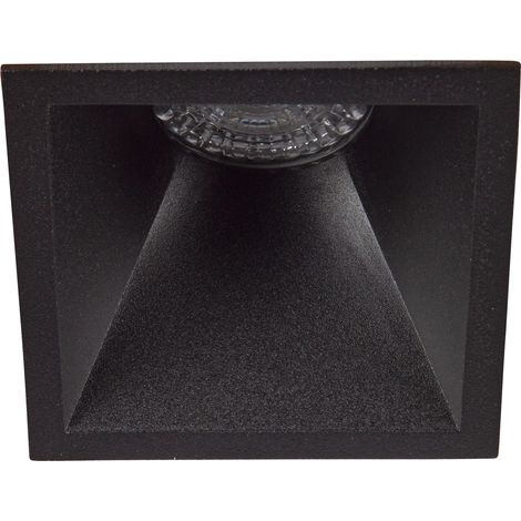 Spot DECO ASYM GU10 carré fixe, noir mat IP20 - EUROPOLE - 26921 (1/4)