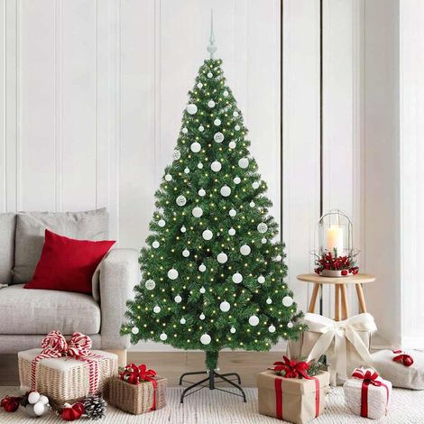 Künstlicher Weihnachtsbaum mit 300 LEDs mit Ständer Grün 180 cm
