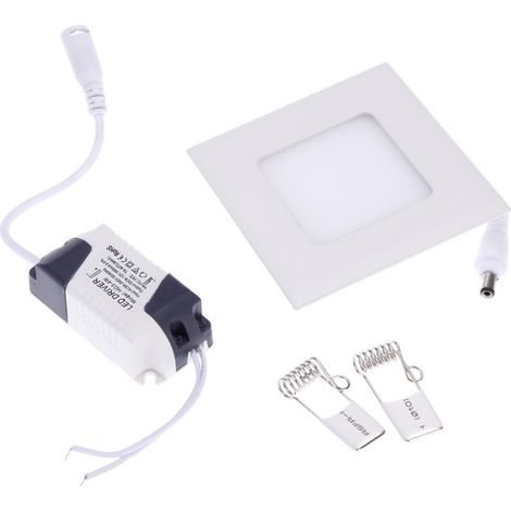 Faretto Led 3 Watt Pannello Incasso quadrato 180LM Luce Calda 3200k