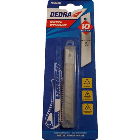 Cuchillas Dedra m9026 9 mm afiladas duraderas 10 unidades (1/3)