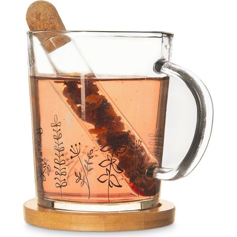 Mug en verre LOUKA avec infuseur 400 ml, lot de 3. (1/5)