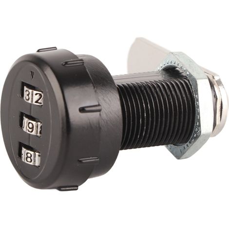 Serrure à code à 3 chiffres pour armoire à cames, en alliage de zinc, avec mot de passe et serrure de sécurité à code L 30,5 (1/5)