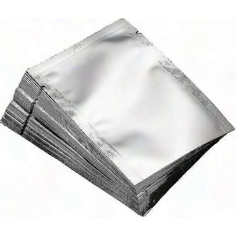 100 sachets Mylar sous vide compatibles avec la conservation des aliments - Sachets plats en aluminium résistant à la chaleur, compatibles avec la viande, le poulet et pour une utilisation en cuisine (1/5)