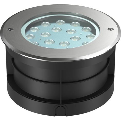 Sigma XL 17 Faretto LED da incasso a pavimento 17W 3000K 30 gradi IP65 IK05 in acciaio inox 304 finitura argento - Beneito & Faure