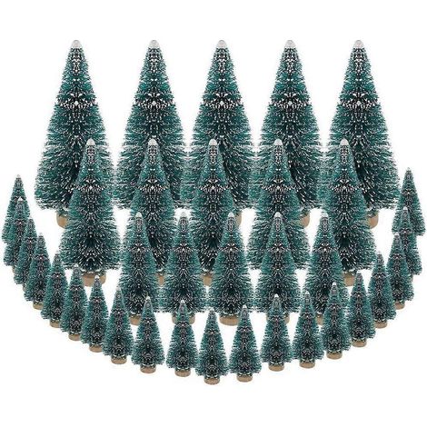 35 sapins de Noël miniatures pour décoration de fêtes et loisirs créatifs --- (1/5)