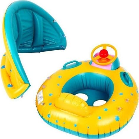 Bouée Bateau - Pour Bébé De 3 À 36 Mois - Gonflable - Multicolore - 1 Pièce (1/4)