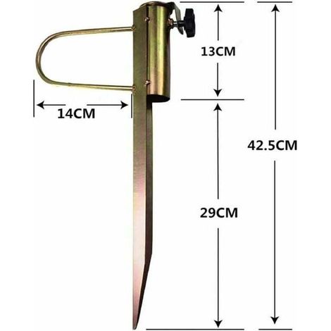 Sonnenschirmständer, robuster Metallständer, Bodenanker, Fahnenmast, Sand-/Grashalter, Sonnenschirmanker für die Terrasse, Fahnenmast, Angelrute