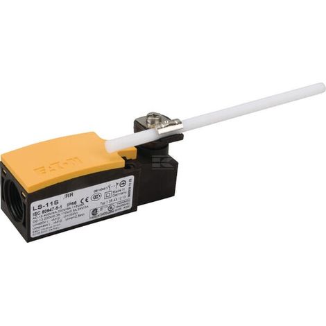 Eaton Interruptor de posición, Palanca de varilla, Dispositivo completo, 1 NA, 1 NC, Elemento de conmutación de acción rápida - sí, Cage Clamp, Amarillo, Plástico, -25 - +70 °C, 266106
