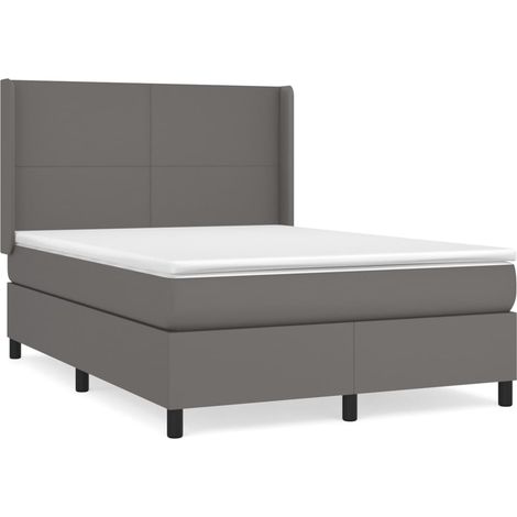 Maison Exclusive - Boxspringbett mit Matratze Grau 140x200 cm Kun