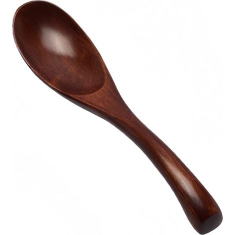 5 pièces cuillères en bois cuillères domestiques ustensiles de cuisine adapté pour soupes et bouillies 17 sur 3,8 cm couleur café (1/5)