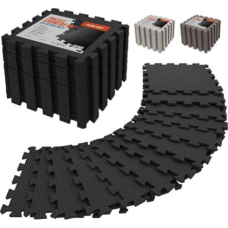 Set de Tapis de Protection EVA Amortissants, Antidérapants, Tapis de Sport et Tapis Anti Bruit, pour Fitness, Yoga, Home Gym, Salle de Sport, 30x30 cm (1/5)
