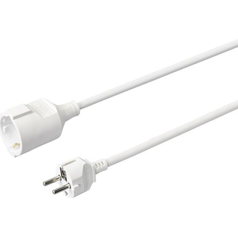 Sygonix SY-4872634 Strom Verlängerungskabel 16 A Weiß 3.00 m H05VV-F 3G 1,5 mm² (1/3)