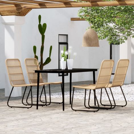 Ensemble à manger de jardin 5 pcs Chêne (1/5)